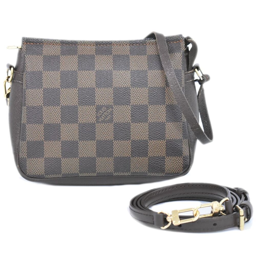 Louis Vuitton LV Trousse Makeup Damier Ebene Brown Shoulder Bag Brown